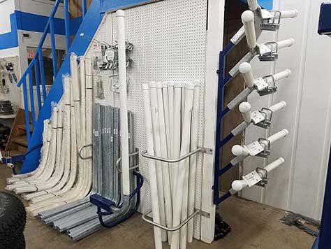 heavy duty side guides, all PVC guide ons, and keel guides