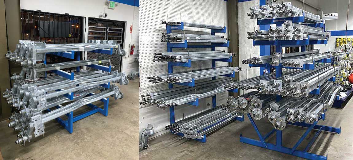 boat trailer torsion axles and standard axles
